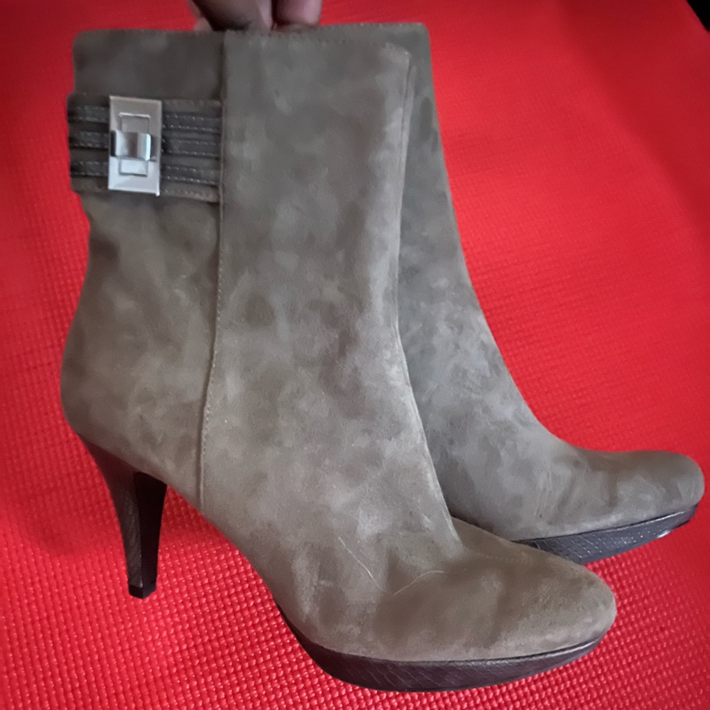 Grey Suede Boots